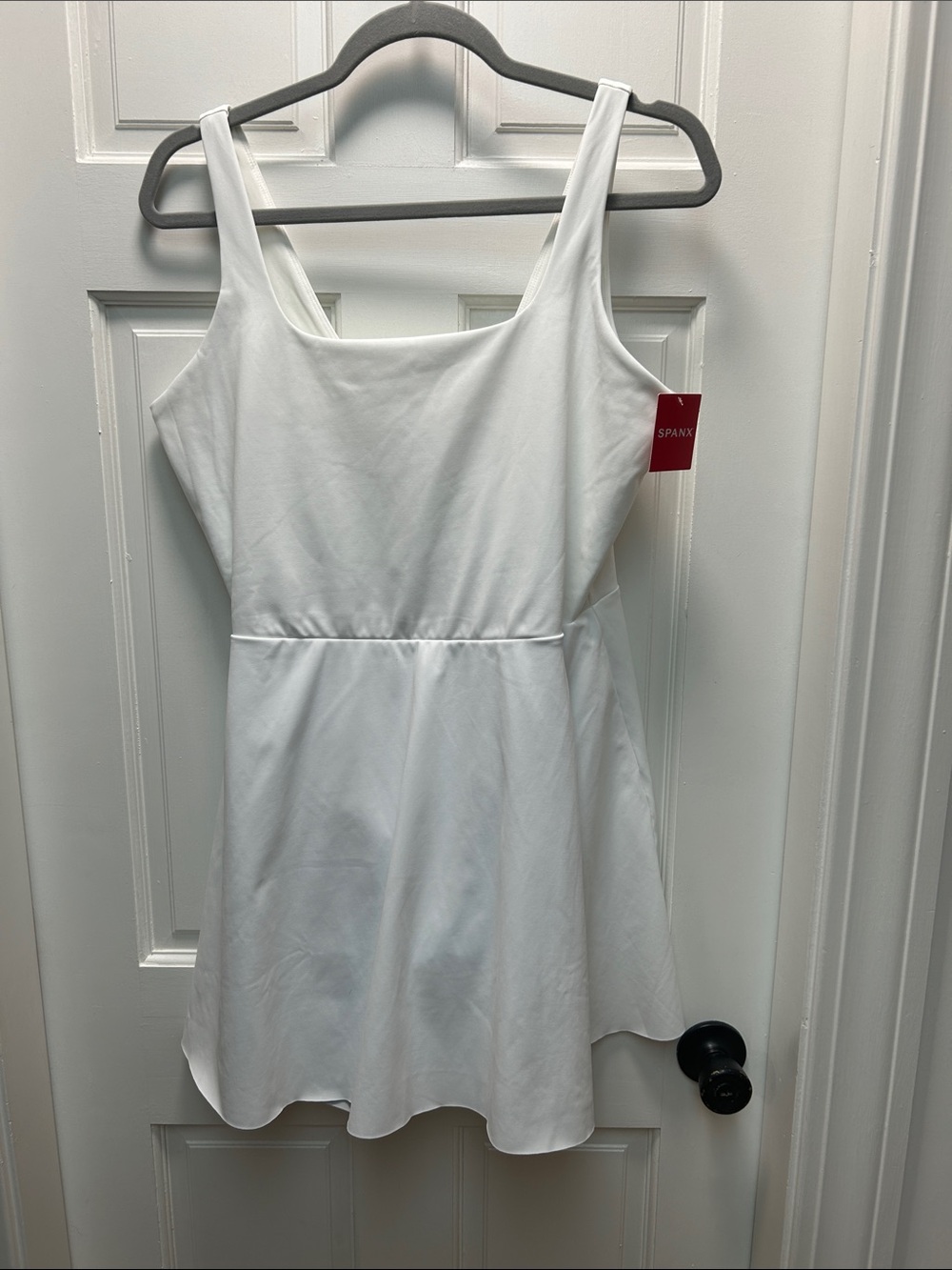 SPANX White Scoop Neck Fit & Flare Dress